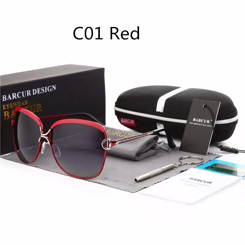 BARCUR Polarized Ladies Sunglasses Women Gradient Lens Women Sun glasses Luxury Brand oculos feminino lentes de sol mujer 7