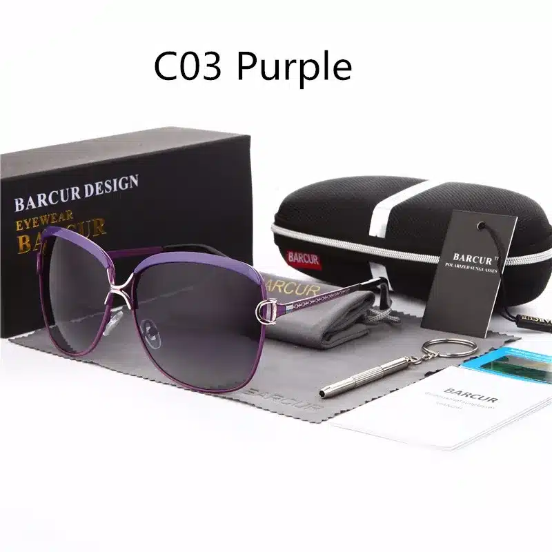 BARCUR Polarized Ladies Sunglasses Women Gradient Lens Women Sun glasses Luxury Brand oculos feminino lentes de sol mujer 9