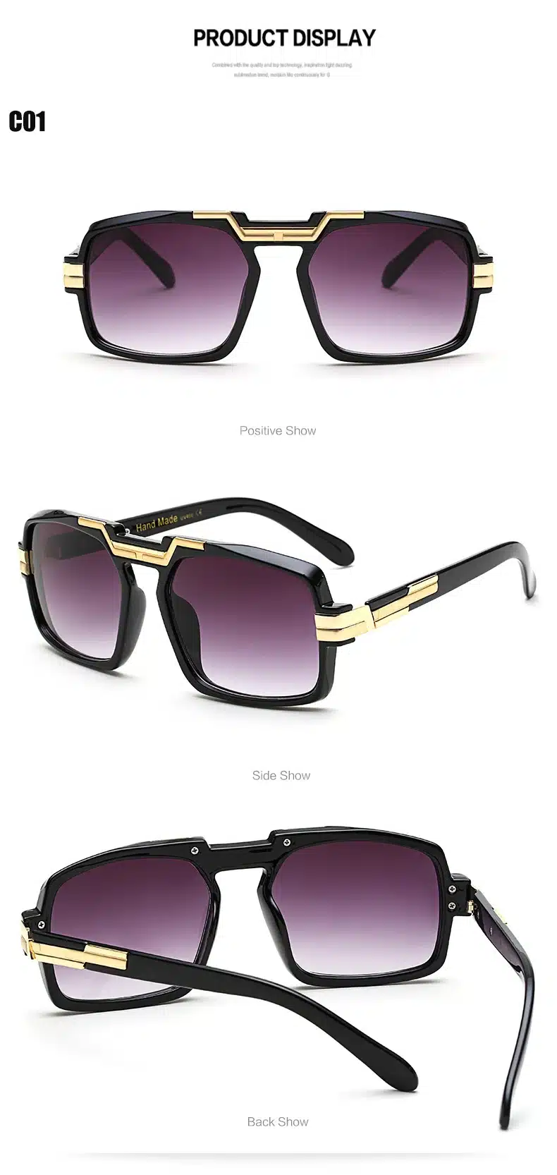 Fashion Sunglasses Women Men Luxury Brand Designer Sun Glasses Bige Frame For Ladies UV400 Female Male Oversized Oculos RS071 6