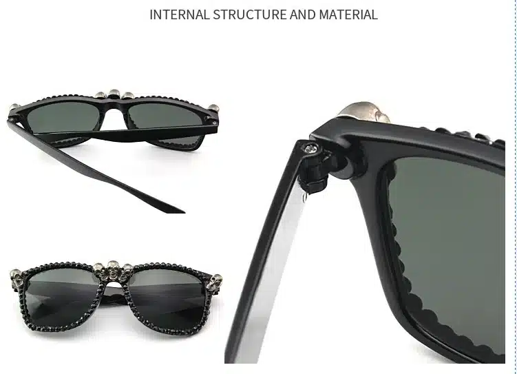 Vazrobe handmade Cat Eye Sunglasses Women Glasses woman rhinestone DIY Steampunk Drop Shipping Wholesale High Quality 8