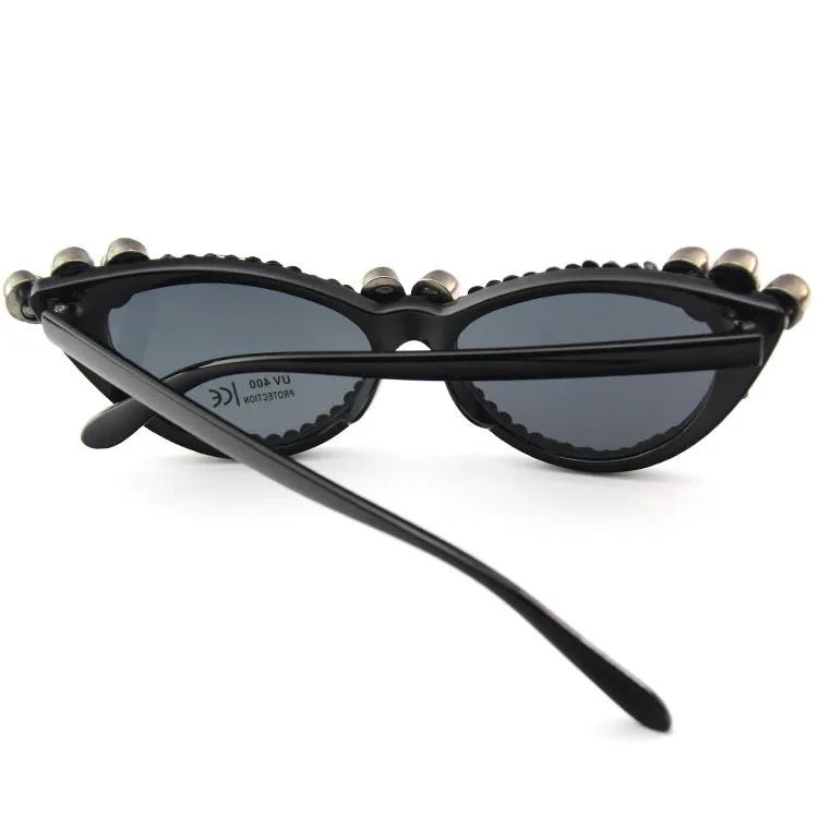 Vazrobe handmade Cat Eye Sunglasses Women Glasses woman rhinestone DIY Steampunk Drop Shipping Wholesale High Quality 10