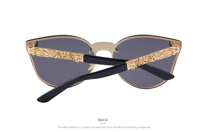 MERRYS Fashion Women Gothic Eyewear Skull Frame Metal Temple Oculos de sol UV400 26
