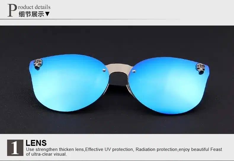 MERRYS Fashion Women Gothic Eyewear Skull Frame Metal Temple Oculos de sol UV400 27