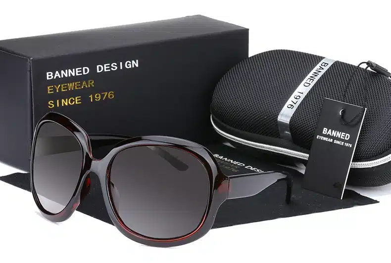 BANNED 1976 Brand Fashion Sunglasses Women Luxury Designer Vintage Sun glasses 2017 Female Rivet Shades Big Frame Style Eyewear 31