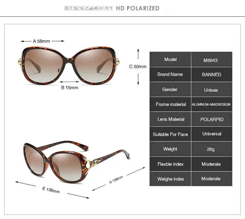 BANNED 1976 luxury women polarized fashion Sunglasses new lady's uv protection feminin cool sun Glasses vintage gafas de sol 21