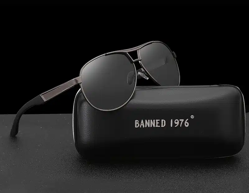 BANNED Cool men's Polarized Sunglasses brand new gafas male driving Sun Glasses classic eyewear Oculos with original box 10