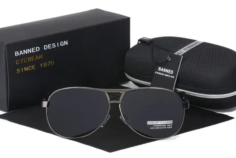 BANNED Cool men's Polarized Sunglasses brand new gafas male driving Sun Glasses classic eyewear Oculos with original box 20