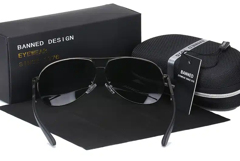 BANNED Cool men's Polarized Sunglasses brand new gafas male driving Sun Glasses classic eyewear Oculos with original box 21