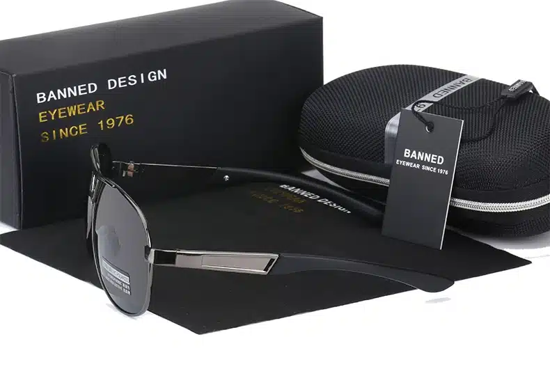 BANNED Cool men's Polarized Sunglasses brand new gafas male driving Sun Glasses classic eyewear Oculos with original box 22