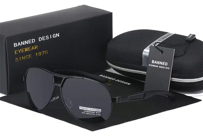 BANNED Cool men's Polarized Sunglasses brand new gafas male driving Sun Glasses classic eyewear Oculos with original box 24