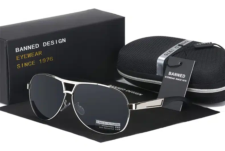 BANNED Cool men's Polarized Sunglasses brand new gafas male driving Sun Glasses classic eyewear Oculos with original box 27