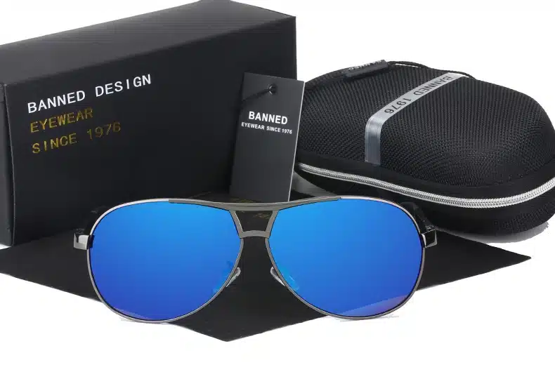 BANNED Cool men's Polarized Sunglasses brand new gafas male driving Sun Glasses classic eyewear Oculos with original box 34