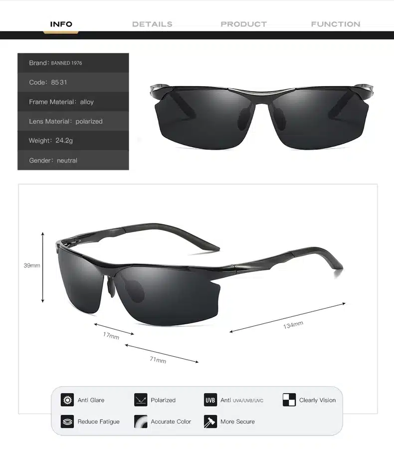 TOP Quality 2018 Aluminum Magnesium Men's Sunglasses Polarized Sun Glasses oculos Male Eyewear Accessories For Men 8531 8