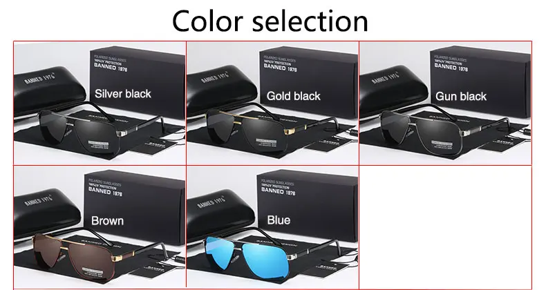 2018 new Men's Aluminum Polarized Mens Sunglasses Mirror Sun Glasses Square Goggle Eyewear Accessories For Men Female gafas 18