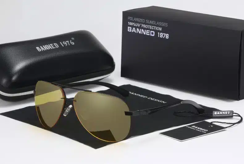 Aluminum magnesium 2018 Mens Polarized Night Vision Sunglasses Men Brand Designer Yellow Lens women Night Vision Driving Glasses 20