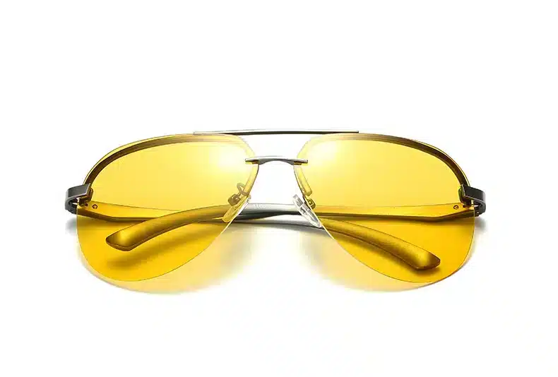 Aluminum magnesium 2018 Mens Polarized Night Vision Sunglasses Men Brand Designer Yellow Lens women Night Vision Driving Glasses 22