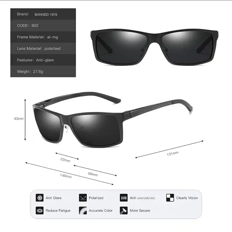 2019 New Arrival Aluminum Brand men Sunglasses HD Polarized Lens Vintage Eyewear Accessories Sun Glasses Oculos For Men male 605 17