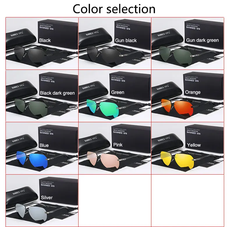 Aluminum magnesium HD polarized fashion Sunglasses women men driving sun Glasses vintage oculos de sol with original brand box 19