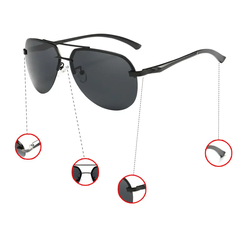 Aluminum magnesium HD polarized fashion Sunglasses women men driving sun Glasses vintage oculos de sol with original brand box 48