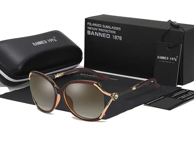 HD Polarized UV Fashion Sunglasses Women Luxury Brand Designer Vintage Sun glasses Female Rivet Shades Big Frame Style Eyewear 24