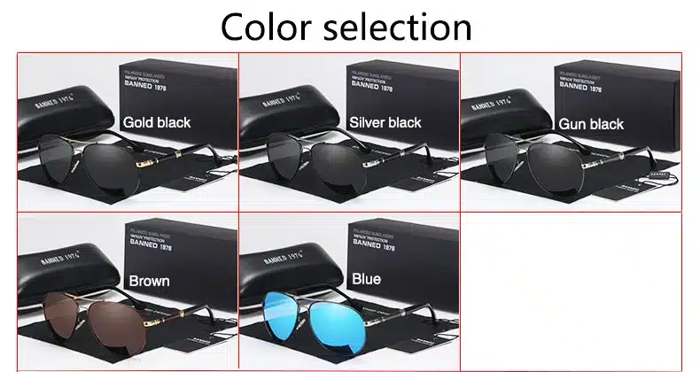 2018 new Brand Men Polarized Sunglasses man sun glasses Full Alloy Rim men sunglasses metal big Driving glasses original box 18