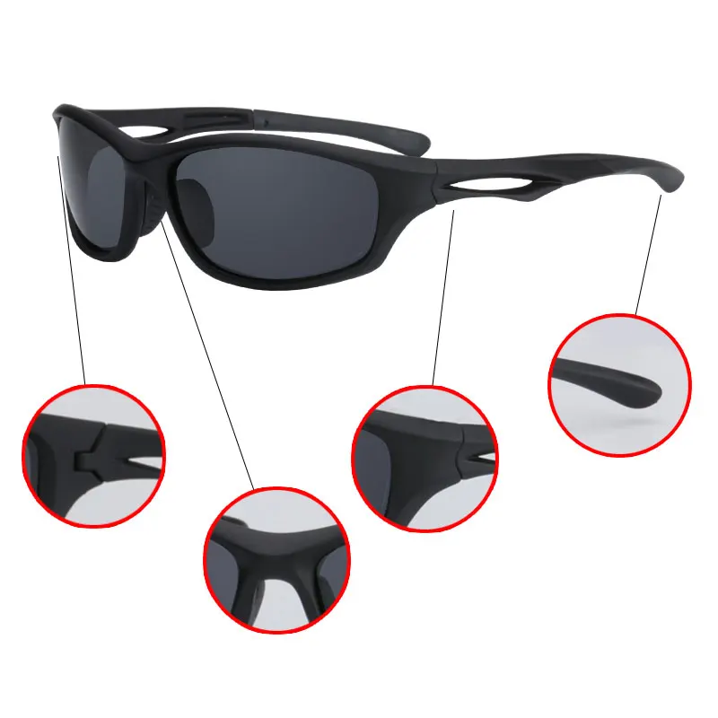 Brand TR90 Sunglasses HD Polarized Lens sport sunglasses Vintage Eyewear Accessories Sun Glasses For Men/Women 671 gafas de sol 14