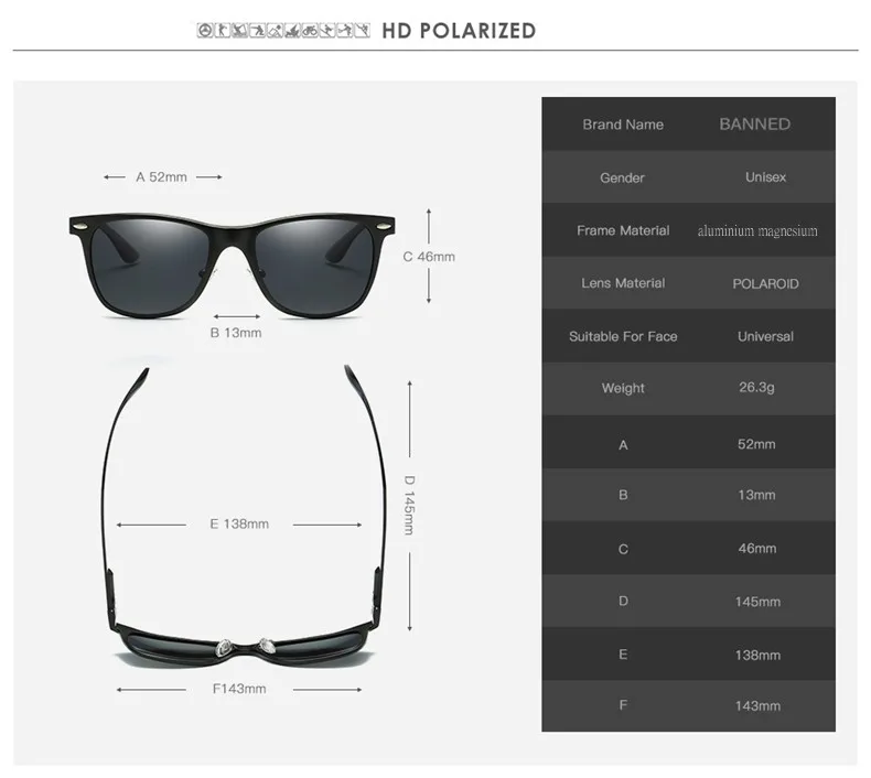 2018 Aluminum Magnesium HD Polarized Fashion Men's Mirror Sun Glasses cool Goggle Eyewear Female / Male Sunglasses For Women/Men 8