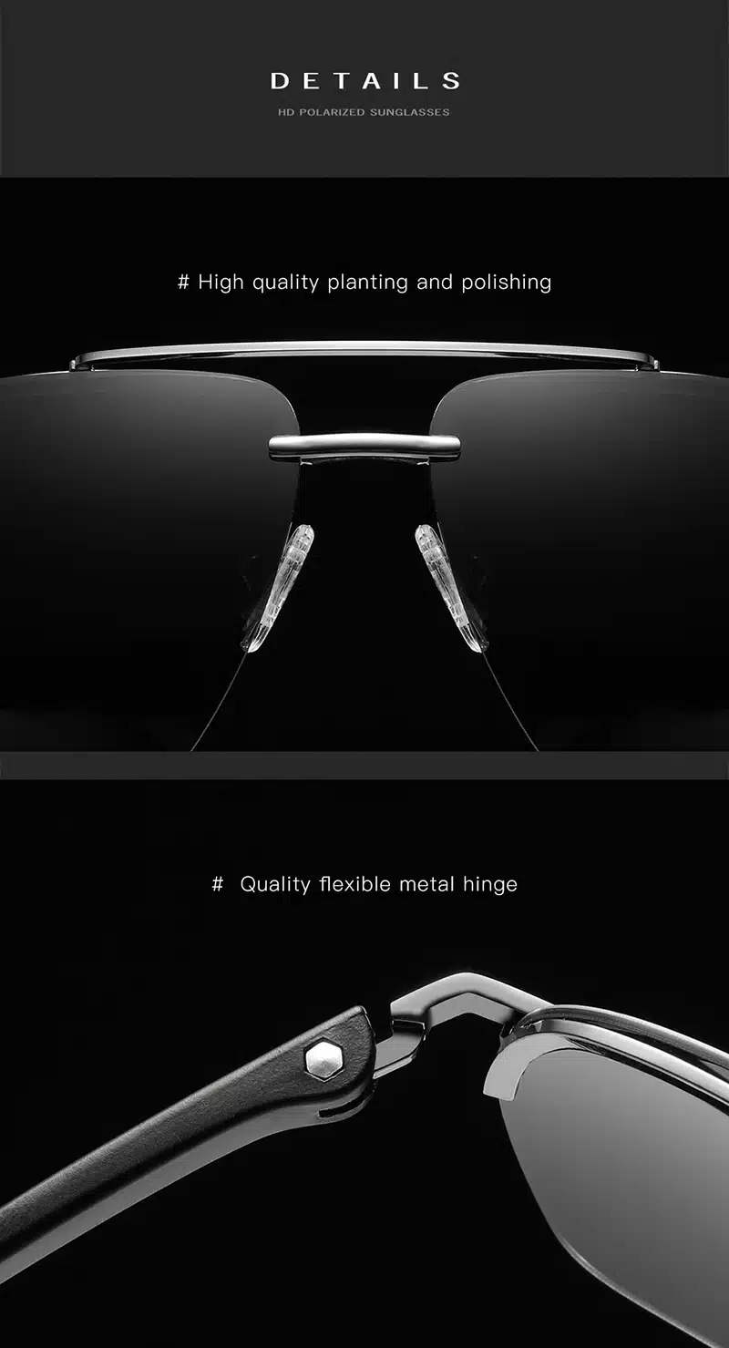 2019 New Arrival HD Polarized Mens Sunglasses Cool fashion metal Sun Glasses Square Goggle Eyewear For Men Female gift gafas 30