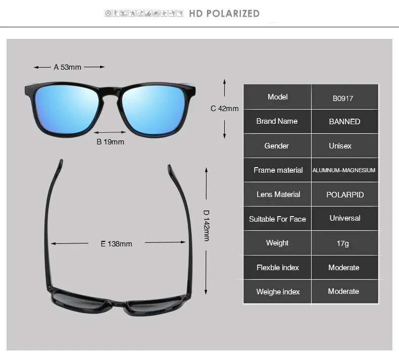 54mm Fashion Unisex Square Vintage Polarized Sunglasses mens Polaroid Women Rivets Metal Design Retro Sun glasses gafas oculos 16