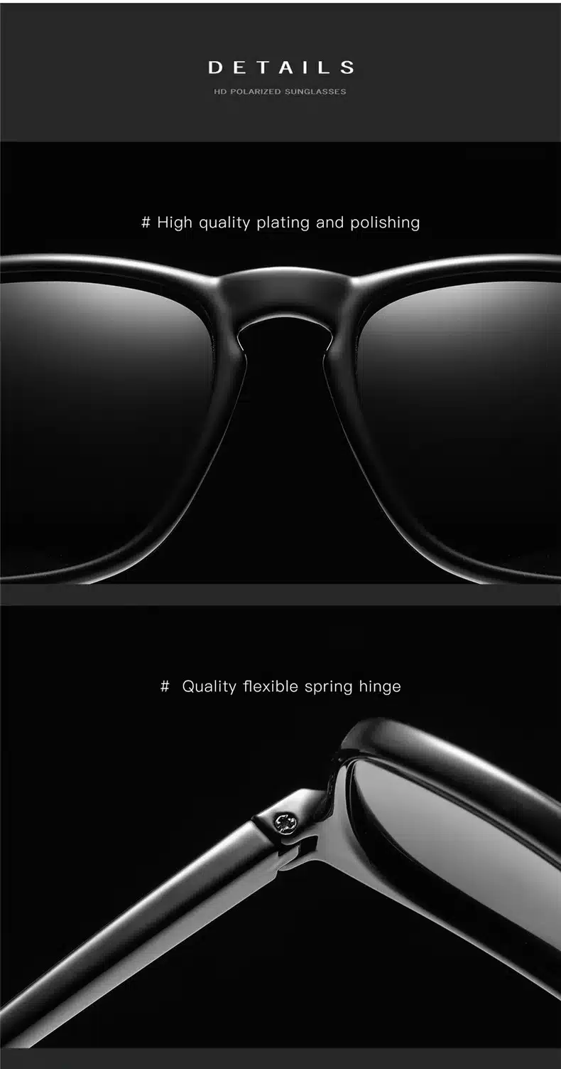 54mm Fashion Unisex Square Vintage Polarized Sunglasses mens Polaroid Women Rivets Metal Design Retro Sun glasses gafas oculos 37
