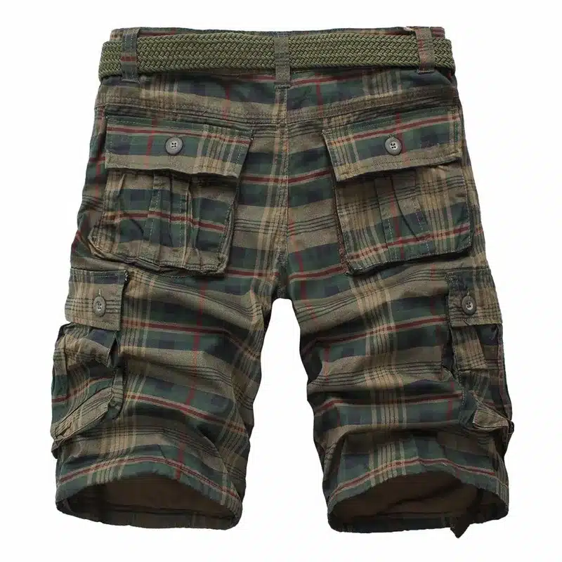 Men Shorts 2019 Fashion Plaid Beach Shorts Mens Casual Camo Camouflage Shorts Military Short Pants Male Bermuda Cargo Overalls 11