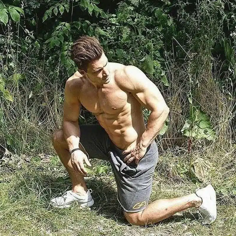 Men Shorts Men's Slim fit Short Trousers Fitness Bodybuilding Jogger Mens Brand durable Sweatpants Fitness Workout Cotton Shorts 18