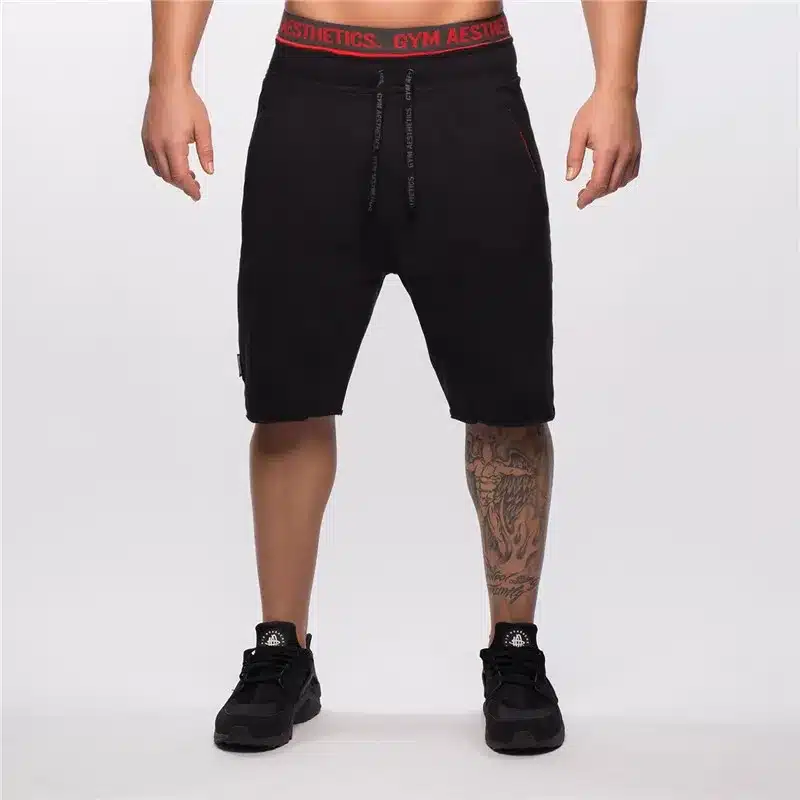 Men Shorts Men's Slim fit Short Trousers Fitness Bodybuilding Jogger Mens Brand durable Sweatpants Fitness Workout Cotton Shorts 28