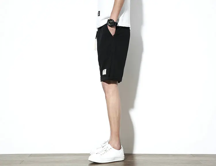 2018 Hot Fashion Men Short Pants Summer Linen Men Shorts Casual Slim Solid Beach Bermuda Shorts 13