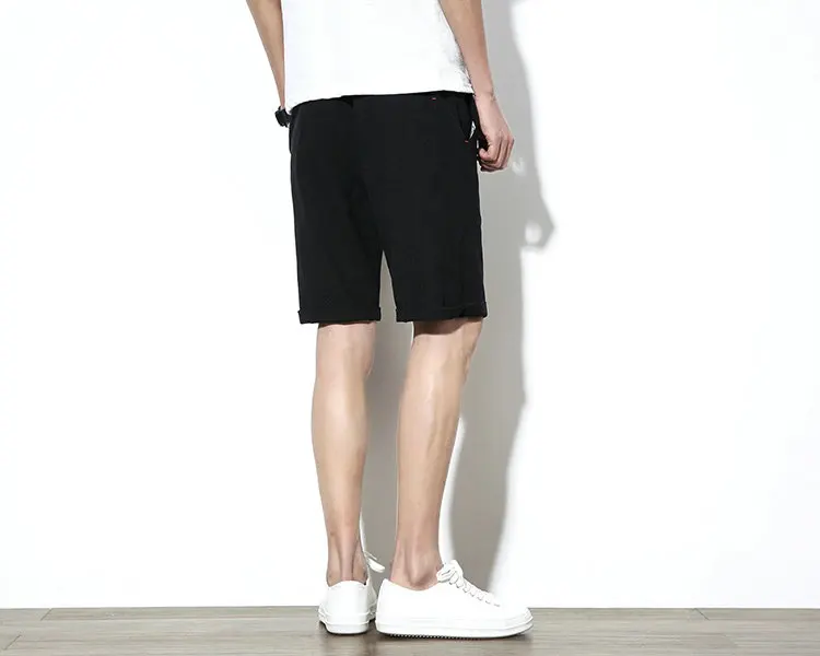 2018 Hot Fashion Men Short Pants Summer Linen Men Shorts Casual Slim Solid Beach Bermuda Shorts 14