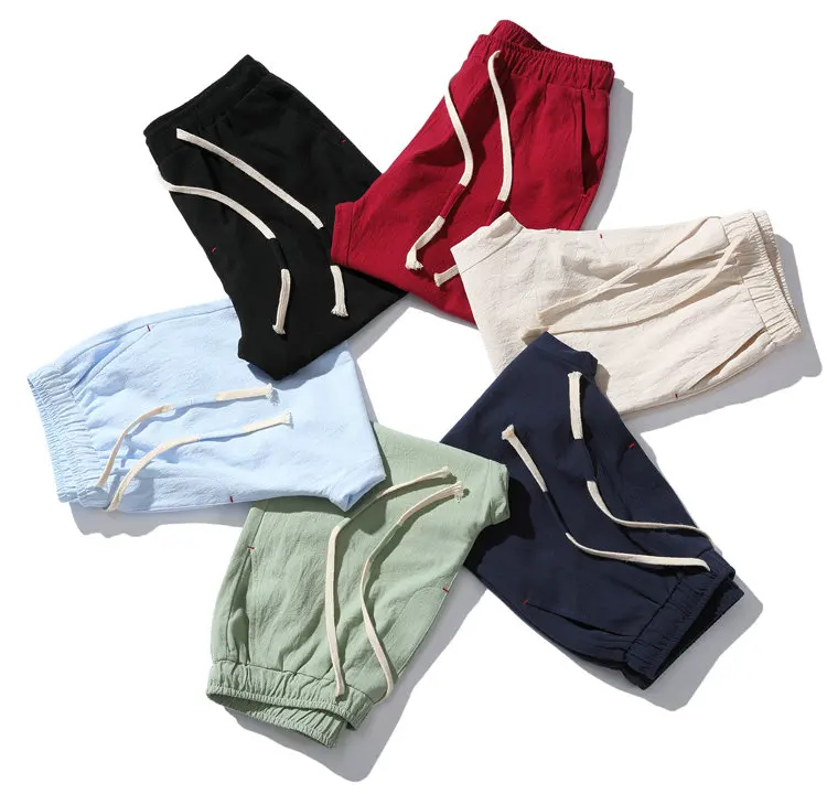 2018 Hot Fashion Men Short Pants Summer Linen Men Shorts Casual Slim Solid Beach Bermuda Shorts 24