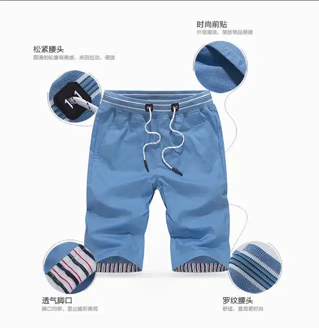 MYAZHOU 5XL Men's Summer Casual Shorts 2019 Solid Color Elastic Waist Fashion Men's Shorts 100% Cotton Brand men Clothing Shorts 6