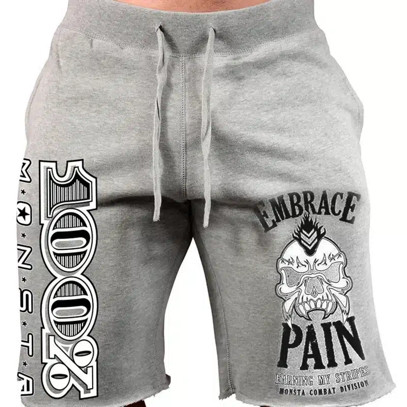 Men New Cotton Shorts Men's loose Short Trousers Fitness Bodybuilding Jogger Mens Brand durable Sweatpants Fitness Workout Short 18