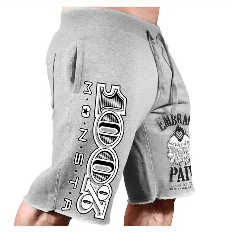 Men New Cotton Shorts Men's loose Short Trousers Fitness Bodybuilding Jogger Mens Brand durable Sweatpants Fitness Workout Short 19