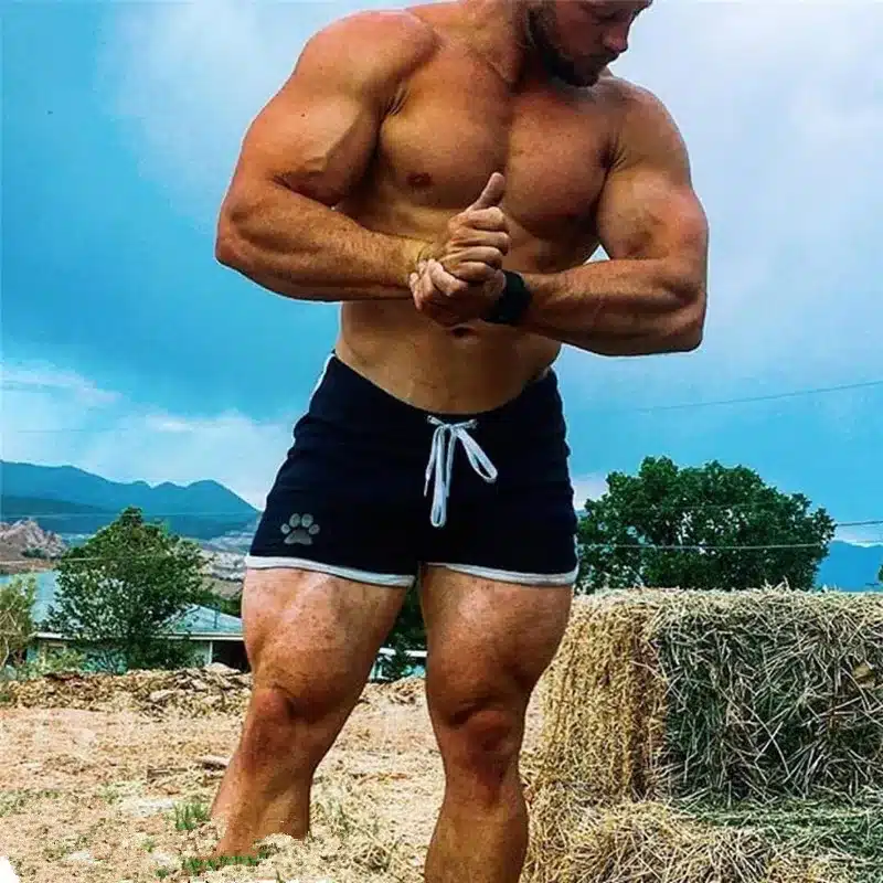 Mens summer new fitness shorts Fashion compression Fast drying gyms Bodybuilding Joggers shorts Slim fit clothing Sweatpants 19