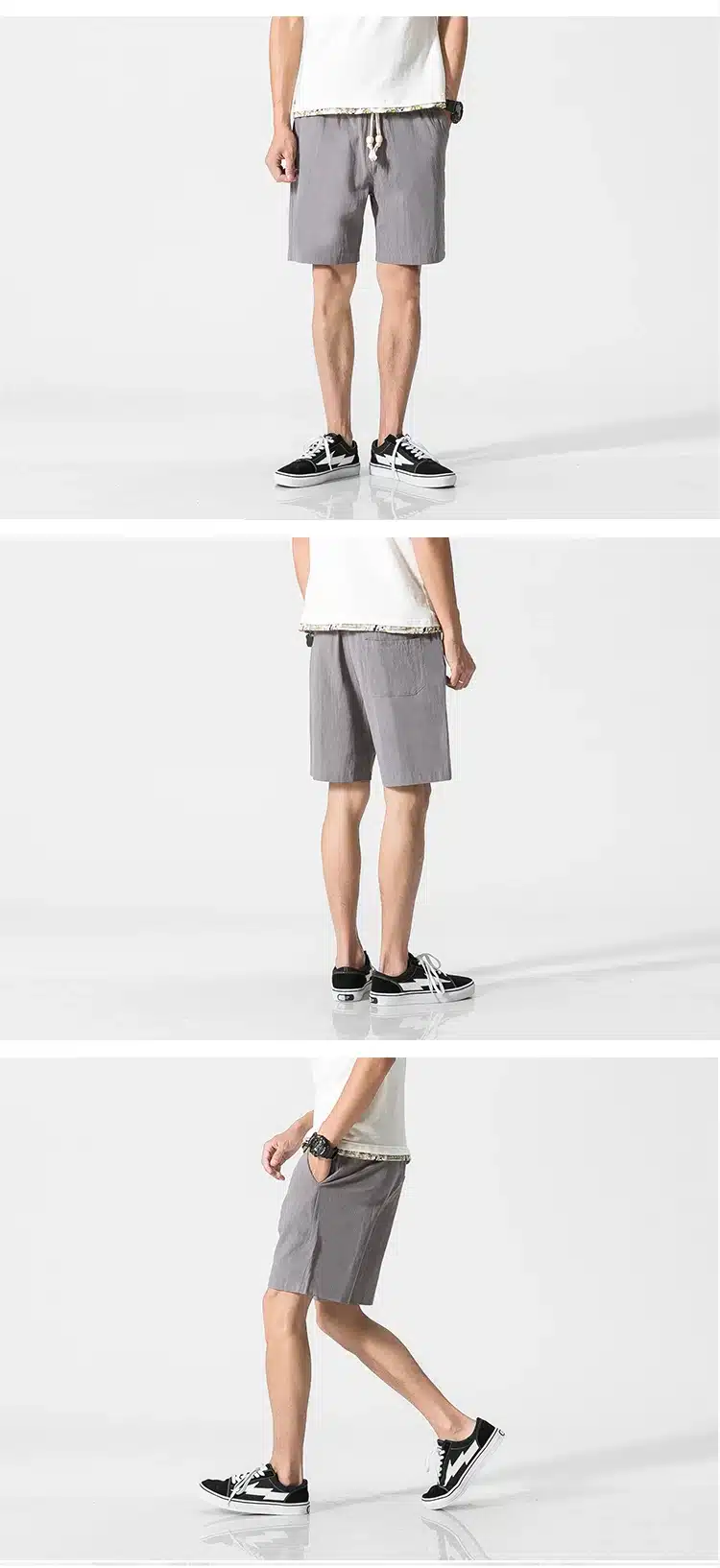 2018 Summer casual Shorts Men Linen Cotton solid loose man Drawstring soft Comfortable Flax shorts bermuda plus size 5XL K66 16
