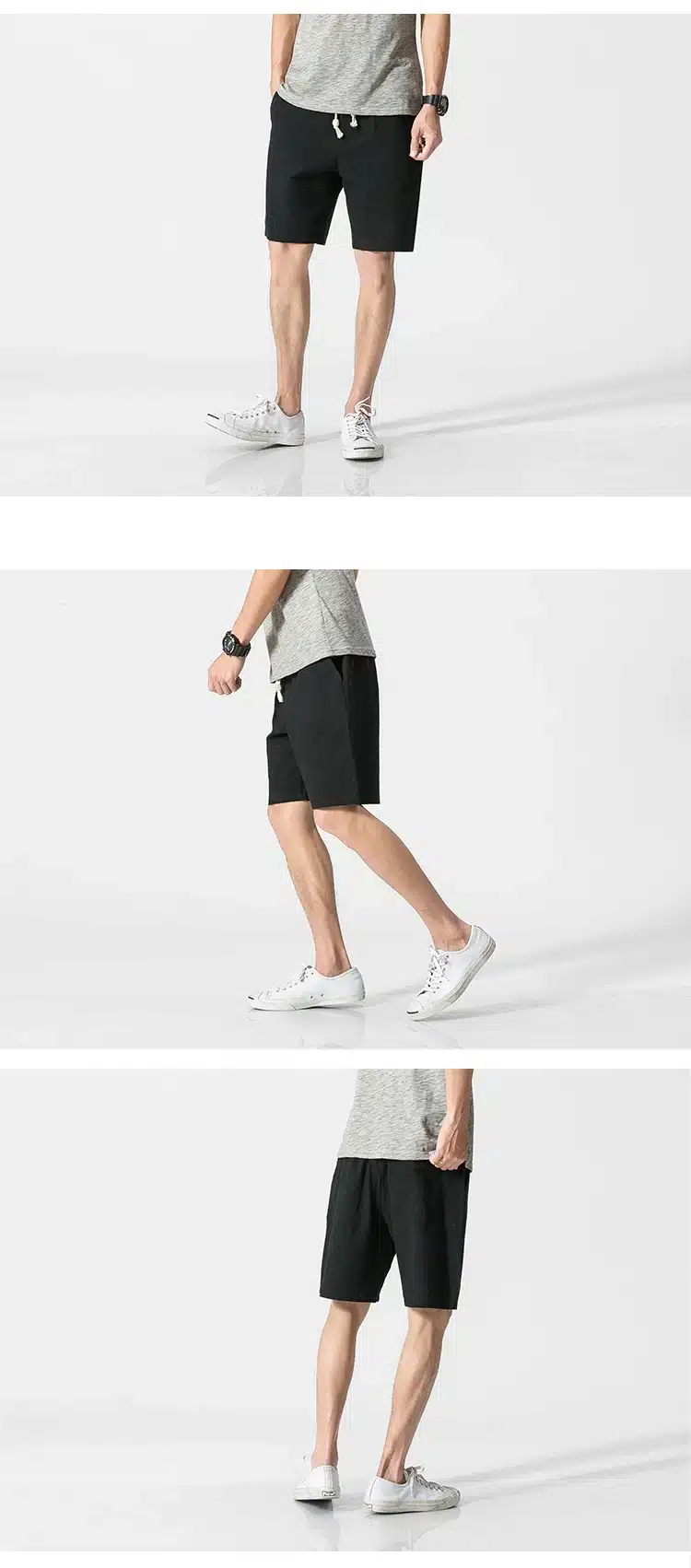 2018 Summer casual Shorts Men Linen Cotton solid loose man Drawstring soft Comfortable Flax shorts bermuda plus size 5XL K66 17