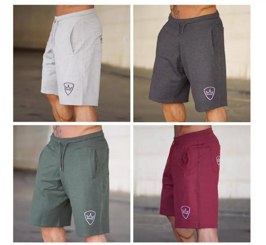 Men 2018 Summer New Loose Cotton Shorts Man Gyms Fitness Knee Length Sweatpants Male Jogger Workout Crossfit Brand Short Pants 13