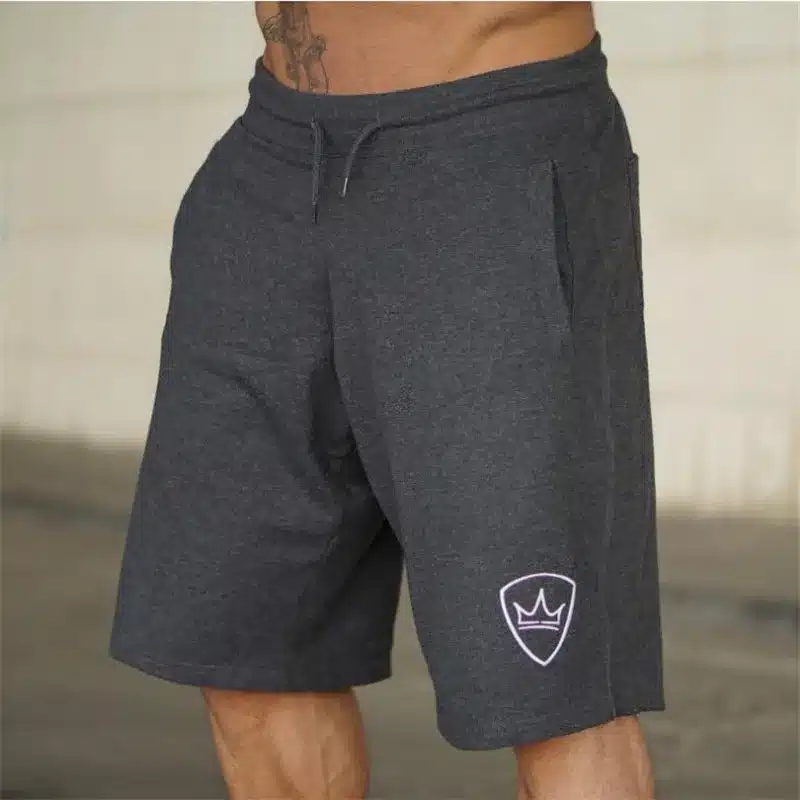 Men 2018 Summer New Loose Cotton Shorts Man Gyms Fitness Knee Length Sweatpants Male Jogger Workout Crossfit Brand Short Pants 22
