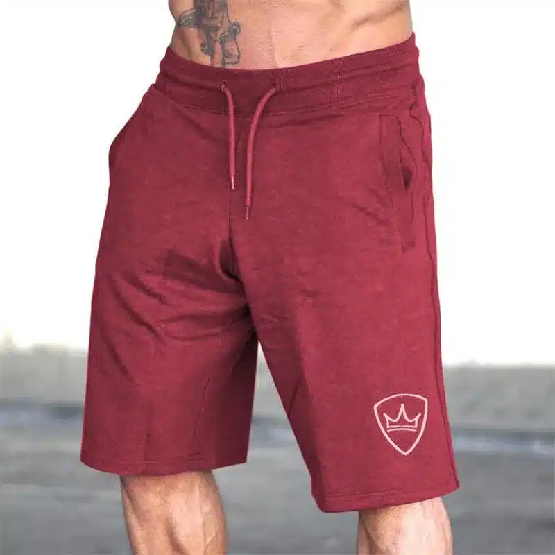 Men 2018 Summer New Loose Cotton Shorts Man Gyms Fitness Knee Length Sweatpants Male Jogger Workout Crossfit Brand Short Pants 23