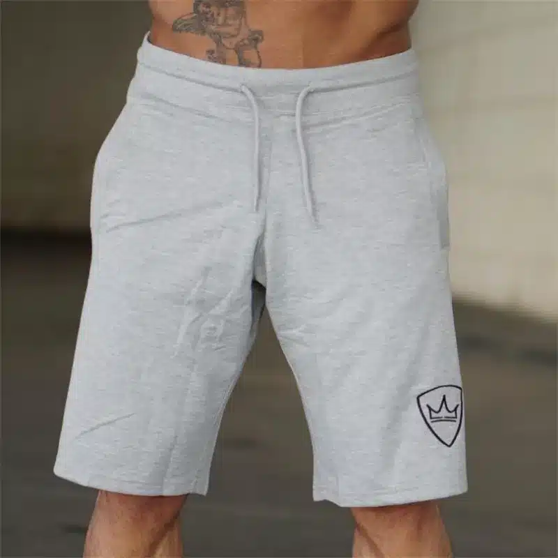 Men 2018 Summer New Loose Cotton Shorts Man Gyms Fitness Knee Length Sweatpants Male Jogger Workout Crossfit Brand Short Pants 25