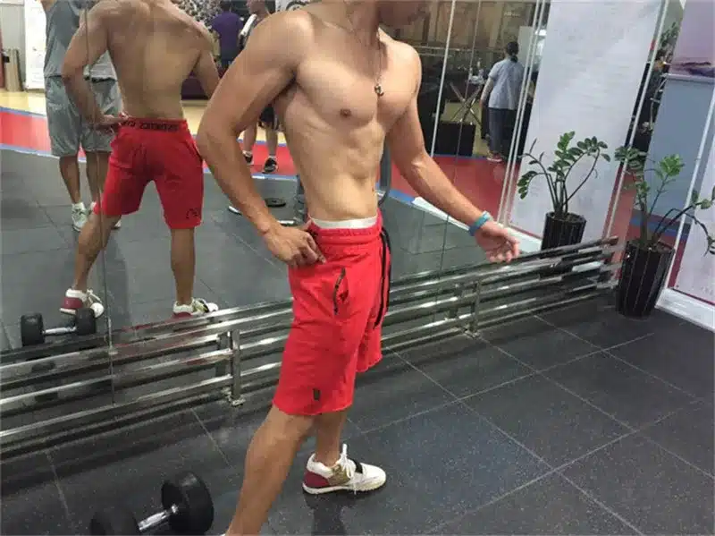 Mens gym cotton shorts Run jogging sports Fitness bodybuilding Sweatpants male workout training Brand Knee Length short pants 20