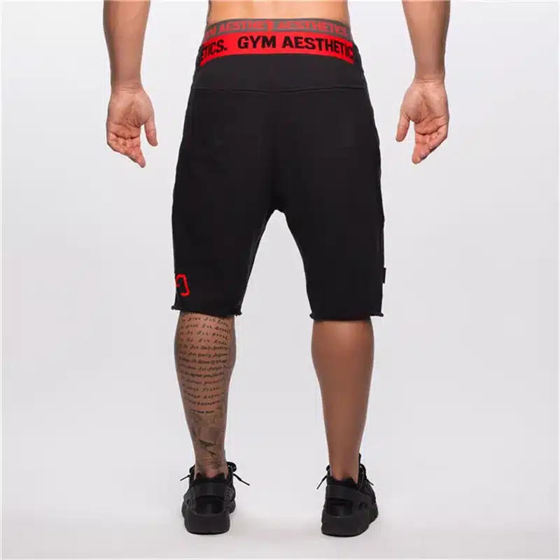 Mens gym cotton shorts Run jogging sports Fitness bodybuilding Sweatpants male workout training Brand Knee Length short pants 24
