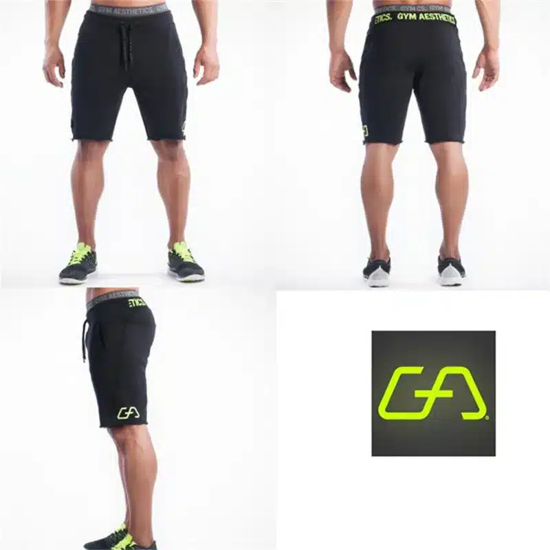 Mens gym cotton shorts Run jogging sports Fitness bodybuilding Sweatpants male workout training Brand Knee Length short pants 28