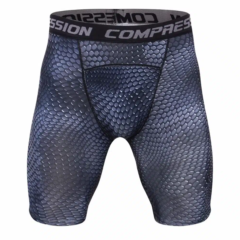 2018 Beach Summer Compression Shorts Men Fashion 3D Print Short Leggings Crossfit Joggers Quick-drying Skinny Fitness Shorts Men 3